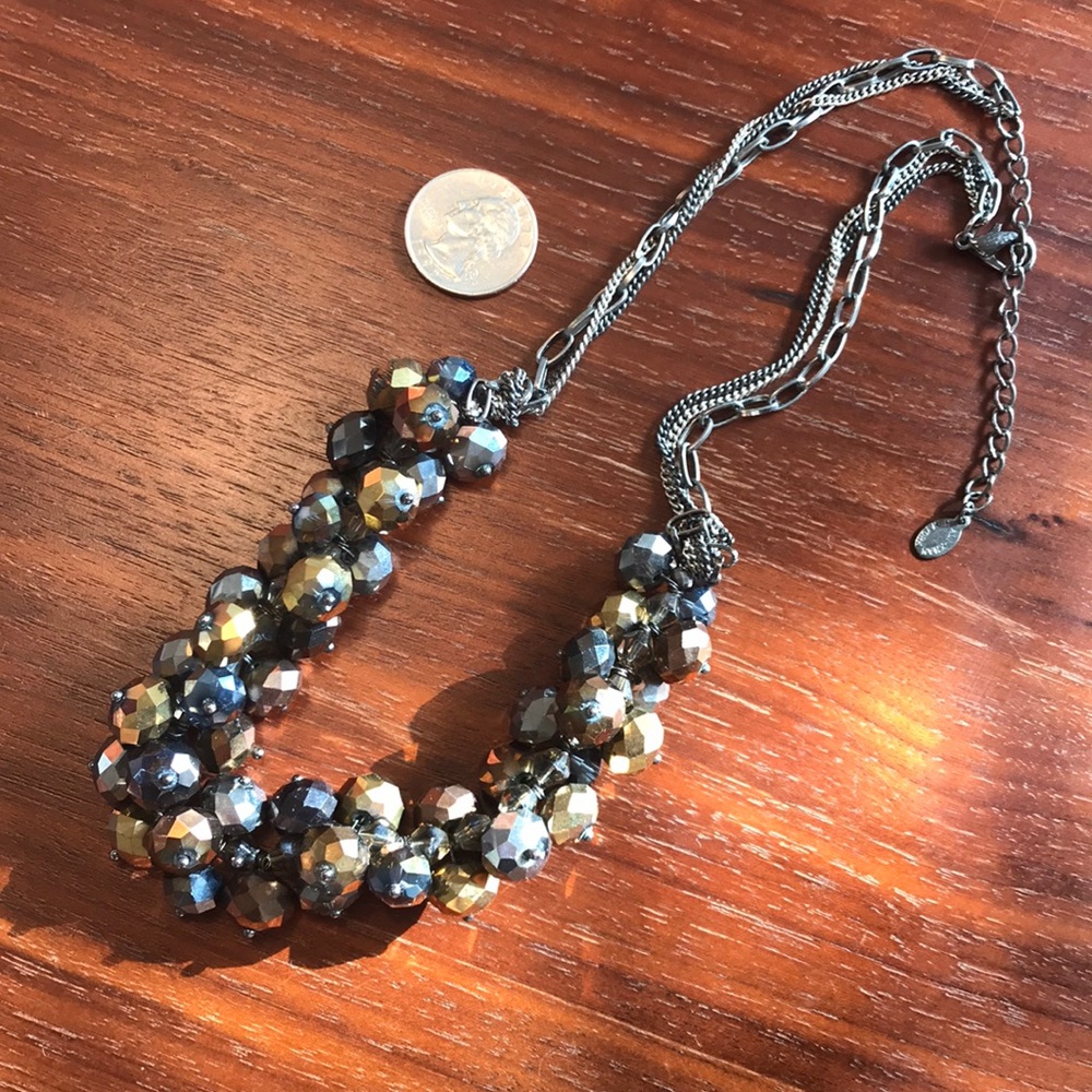 Mixed Metal Tones Sparkling Necklace - Picture 5 of 8